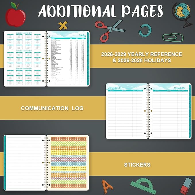 Student Planner 2026-2027 - Academic Year School Planner 2026-2027, July 2026- June 2027, 9" x 11", Note Pages & Back Pocket