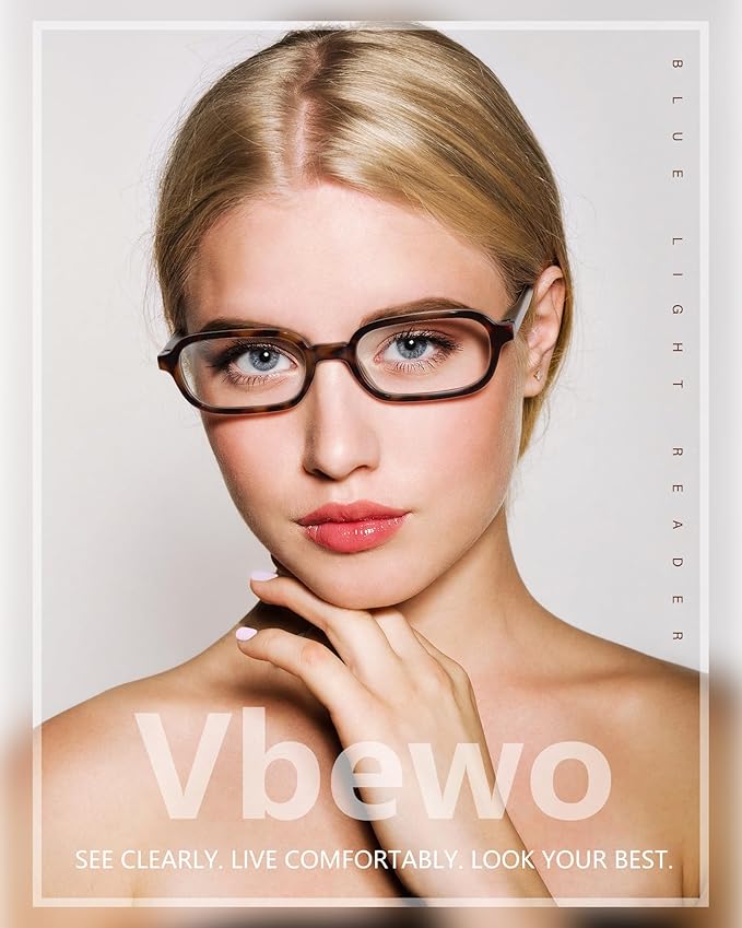 6 Pack Blue Light Blocking Reading Glasses for Women & Men, 97.69% Blue Light Filter Anti Eye Strain HD Clear Lens