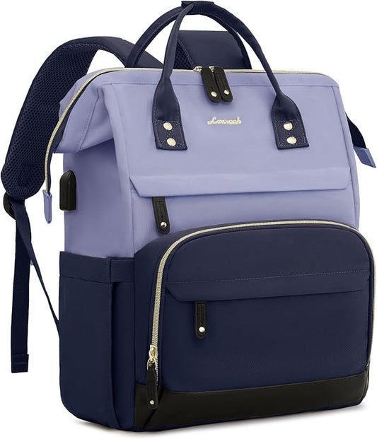 LOVEVOOK Laptop Backpack for Women, 15.6 Inch Work Business Backpacks Purse With Large Capacity, Waterproof Nurse Bag College Bookbag for School, Waterproof Casual Daypack for Travel