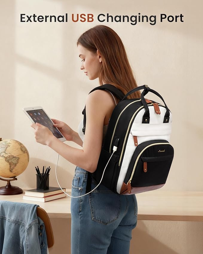 LOVEVOOK Backpack for Women,Laptop Backpack Women,Fits 15.6 Inch Laptop Bag,School Backpacks,Fashion Travel Work Anti-theft Bag,Waterproof Business Computer College Backpack Purse,Purple-Blue-Black