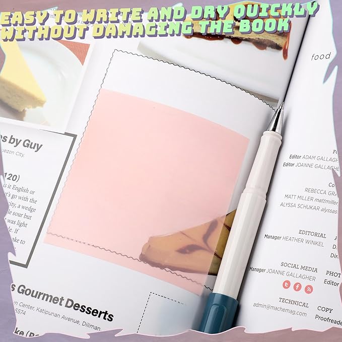 Jetec 500 Sheets Transparent Sticky Notes Bulk 3x3 Pastel See Through Sticky Notes Clear Books Annotation Tabs Self Adhesive Waterproof Translucent Memo Pad for Office Bible(Mixed Color,Vintage)