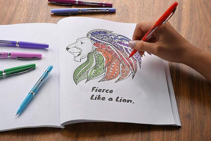 OPTIMUS 24-Color 0.7mm Felt Tip Pens - No Bleed, For Writing, Drawing, Journaling