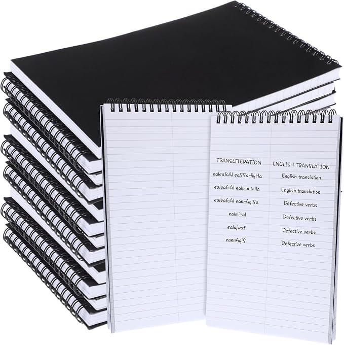 Fuyoooo 12 Pack Steno Pads Spiral 6 x 9 Inch Gregg Rule 100 Sheets Steno Notebook Top Spiral Notebook for Writing Steno Books for Office College Home Office (Black)
