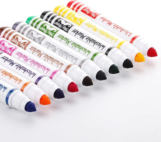 Mr. Pen- Washable Markers, 10 Pack, Assorted Colors, Broad Line, Kids Washable Markers Washable Markers for Kids markers, Fine Tip Markers, Color Markers, Washable Marker Sets, Kid Markers