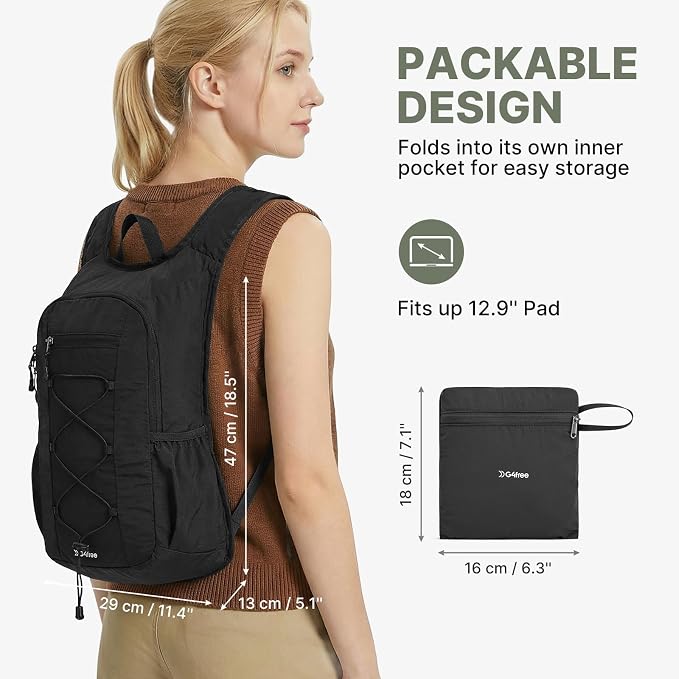 G4Free 20L Lightweight Packable Hiking Backpack for Women Men | Small Water Resistant Foldable Daypack with Phone Pocket for Travel Camping Outdoor
