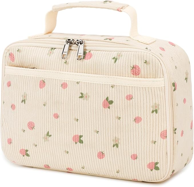 Lunch Bags for Kids Girls Insulated Lunch Boxes Corduroy Cooler Toddler Lunch Tote Bag Thermo Picnic Bag for School Children