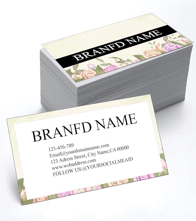 Custom Premium Business Cards 200 Full color Business Cards can Add You need to Customize, Personalized Name Card No Additional Charge Size 3.5" X 2"