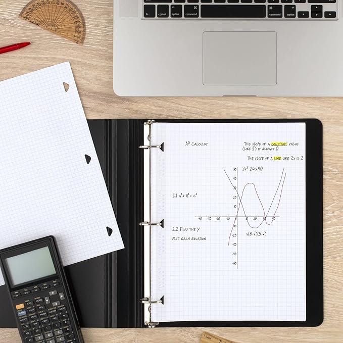Five Star Loose Leaf Graph Paper, 6 Pack, Reinforced Filler Paper, 8.5 x 11, 100 Sheets per Pack