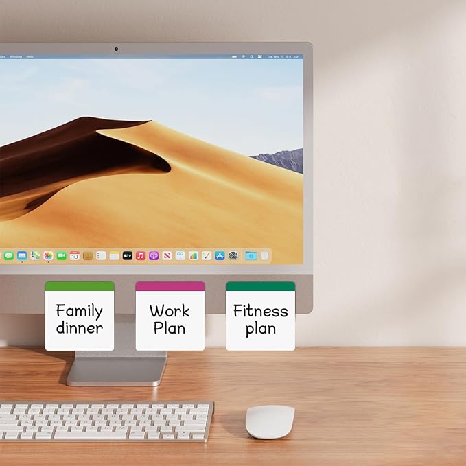 Reusable Magnetic Sticky Note for Fridge,Post on Small Magnet Sheets,Square 3X3 Stickers,36 Pieces