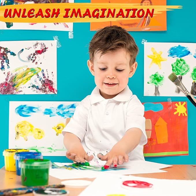 70 Sheets Finger Paint Paper, 11.8" x 15.7" Thick Art Paper for Kids & Toddlers, Ideal for Finger Painting, Crayons, Watercolor, Markers, Classroom Home Art Projects, Gift for Toddlers