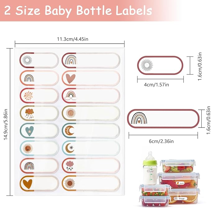 Name Labels for Kids Stuff Daycare Essentials, 320 PCS Name Tag Stickers, Waterproof Baby Label for Water Bottle, Reusable Washable Write-On Bottles Label Sticker Tags for School Essentials Supplies