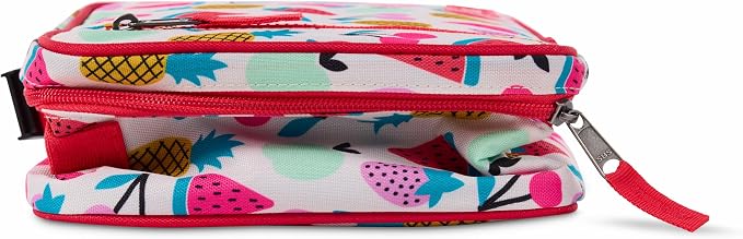 PackIt Freezable Classic Lunch Box, Fruit Toss | Built-in ice packs, EcoFreeze+ Technology, Zip Closure, Zip front pocket, Side-release buckle handle, Collapsible, Reusable
