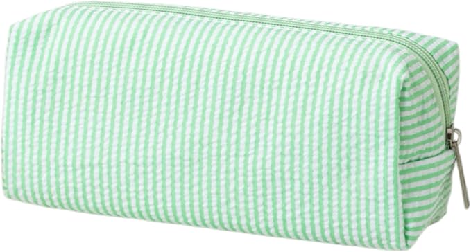 Pencil Case, Pencil Pouch for Women, Pencil Case Small, Pencil Pouch Aesthetic (Striped green)