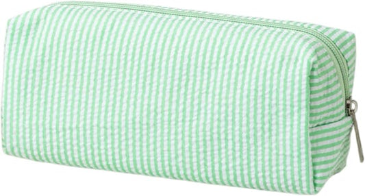 Pencil Case, Pencil Pouch for Women, Pencil Case Small, Pencil Pouch Aesthetic (Striped green)