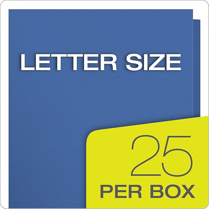 Oxford Twin Pocket Folders with Fasteners, Letter Size, Royal Blue, 25 per Box (57712)