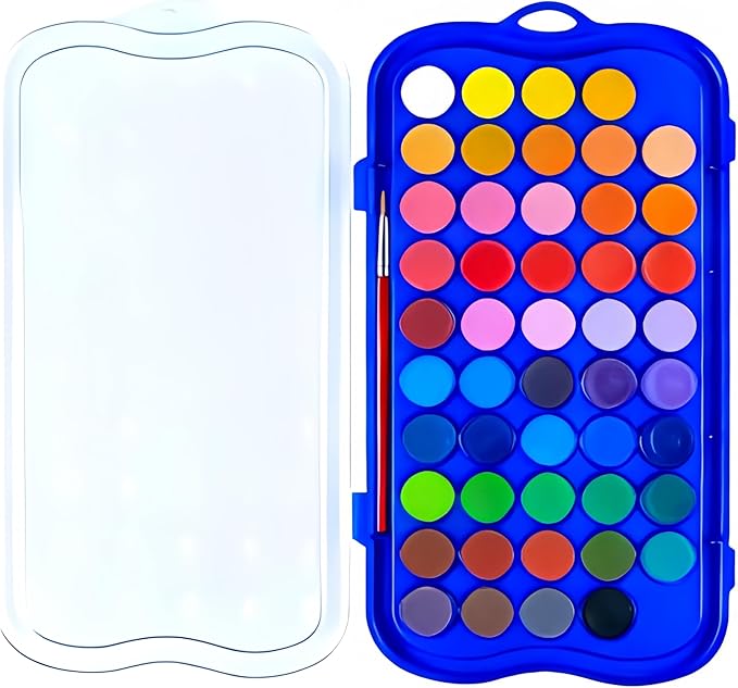 48 Colors Watercolor Book With Paint，Beginner Watercolor Workbook Kit, Watercolors Workbook (48 colors of single pigment)