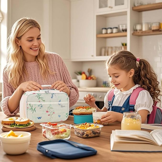 RHCPFOVR Kids Lunch Bag - Insulated Lunch Box for Boys Girls,Washable Lunch Bag and Reusable Toddler Leak-proof Lunchbox for School and Daycare