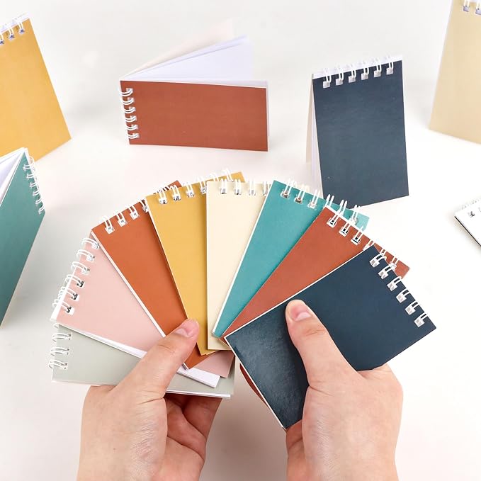 24 Pack Mini Notebooks for Kids Small Spiral Journal Notepads Party Favor