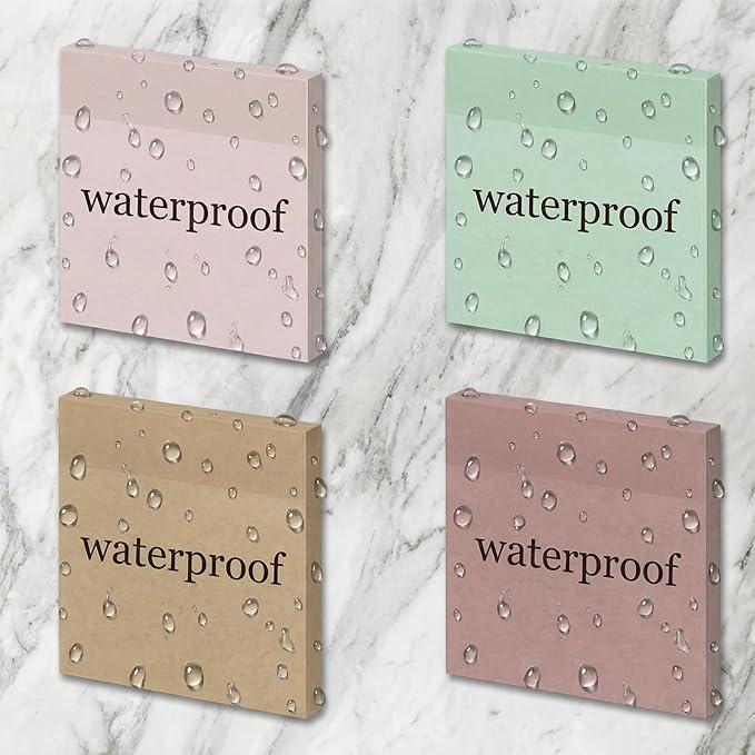 Grevosea 200 Pcs Transparent Sticky Notes 3x3 Inch, Clear PET Self-Adhesive Waterproof Note Pads, Translucent Sticky Notes for Bible Journaling Book Tabs Office School Aesthetic Decor