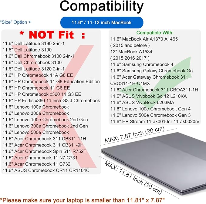 CCPK 11.6 inch Laptop Case Compatible with 12 inch MacBook Air 11 inch ASUS Vivobook Go Lenovo 100e Gen 4 Acer Gateway Chromebook 311 Computer Accessories Bag Sleeve Cover Carrying Case 11 inch, Pink