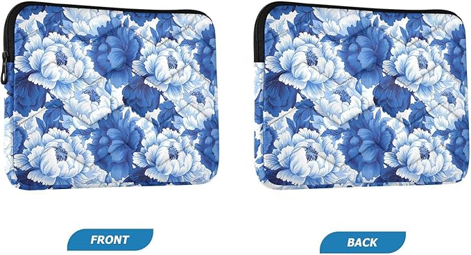 Laptop Sleeve Case with Floral Print, Padded Protective Computer Sleeve Bag for 13-16 Inch Laptops, Lightweight Waterproof Notebook Pouch for Men and Women (13.4x10.2inch)