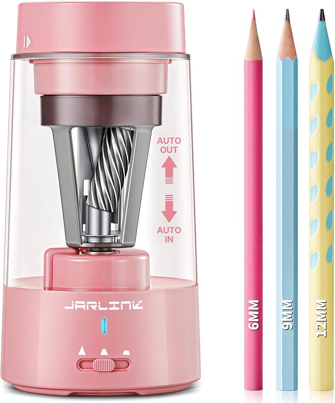 JARLINK Fully Automatic Rechargeable Electric Pencil Sharpener