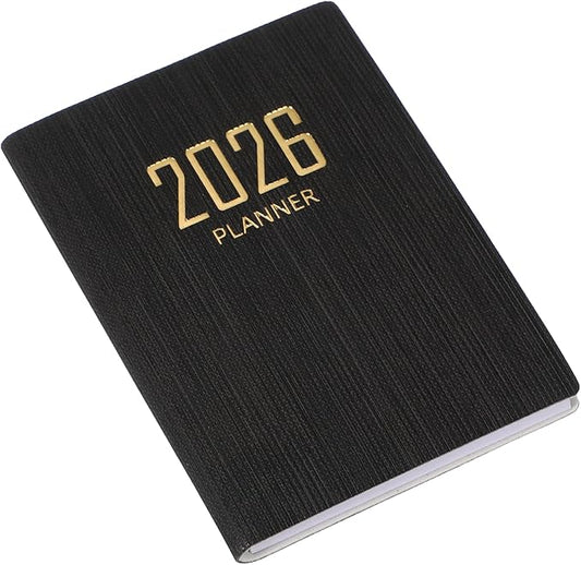 PATIKIL 2026 Daily Planner Notebook, 4.2 x 3.1" 64 Sheets Undated to Do List Daily Weekly Monthly Goals Pocket Notebook for Office Home Study Work Weeding Time Management, Black