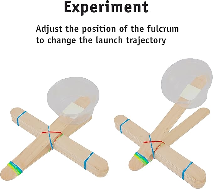 Catapult Kit, 5-Pack – Build 5 Mini Catapults, Complete STEM Project Kit for Classrooms and Groups, Ages 8+