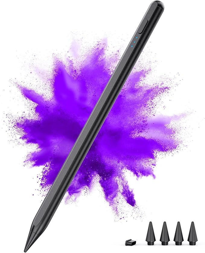 DEGGE Stylus Pen for iPad 2018-2025, 15Mins Fast Charge for Apple Pencil, Palm Rejection, Compatible with iPad A16 11/10/9/8/7/6, iPad Pro M5/M4/12.9"/11", iPad mini 7/6/5, iPad Air M3/M2/5/4/3