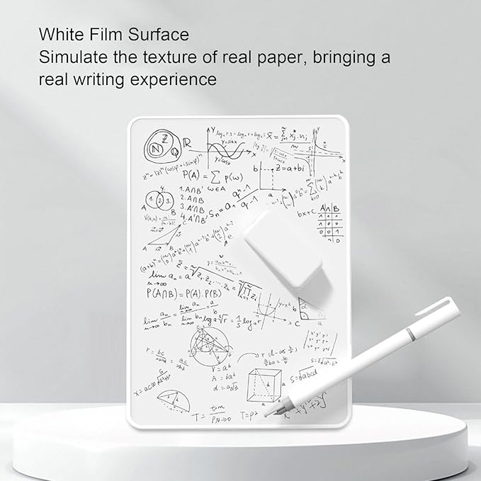 LICAEVEY Magnetic Dry Erase Board A4, Inkless Reusable Writing Board with 0.8mm Pen, Portable Desktop Whiteboard for Kids Drawing Note Taking Office