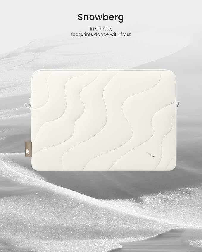 tomtoc 360 Protective Puffy Laptop Sleeve for 13-inch MacBook Air M5/A3449(2026)/M4/M3/M2 A3240 A3113, MacBook Neo A18 & MacBook Pro M2/M1, Quilted Soft Puffer Bag for 13-inch Surface Pro Copilot+PC
