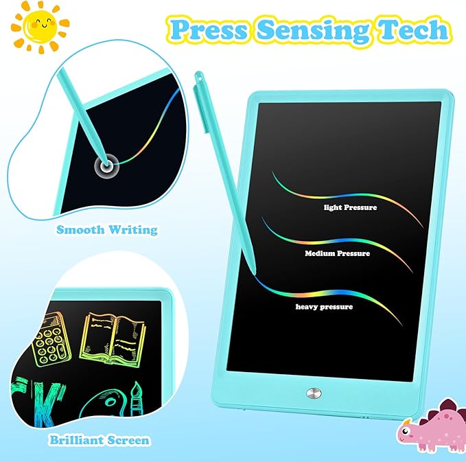 EooCoo LCD Writing Tablet for Kids, Toddler Gifts 10 Inch Kids Drawing Pad Doodle Board, No Mess Coloring Books for Toddler, Travel Activities, Educational Toys for 3-8 Years Old Girls Boys