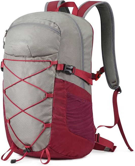 G4Free 30L Lightweight Hiking Backpack for Men Women, Airline Approved Day Pack for Travel, Bussiness Work, Easy Hike(Red)