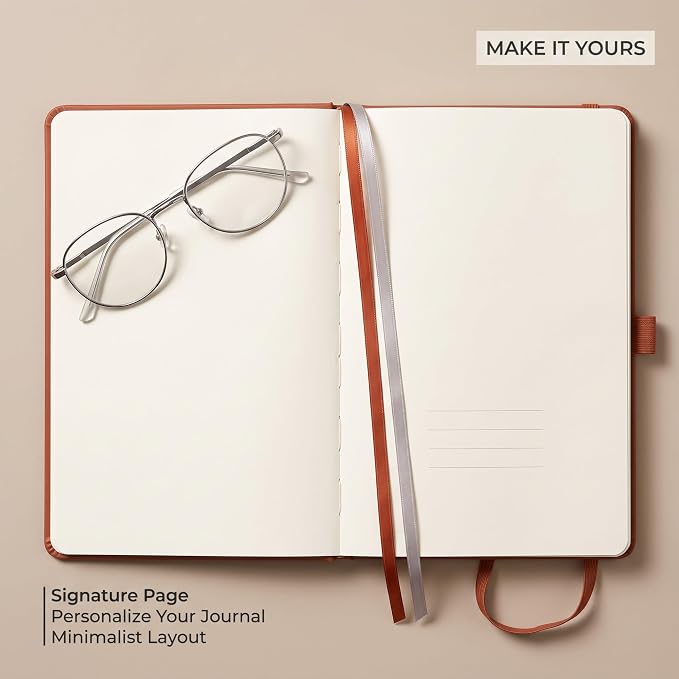 AHGXG Lined Journal Notebook, 160 Numbered Pages, A5 Size (5.7'' x 8.3'')