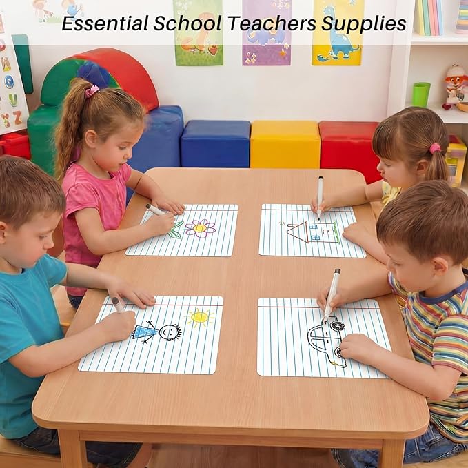 Lincia 12 Pcs Dry Erase Whiteboard Stickers for Classroom Table Classroom Decor Colorful Stickers for Whiteboard Wall Decor Removable Dry Erase Circles for School Teacher Supplies(Rule, Simple)