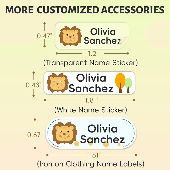 SUPHELPU Name Stamp for Clothing Kids Waterproof, Double Sided (White + Blacke Ink) Name Labels Stamp for Clothes Permanent, Personalized Stamp for Daycare Preschool School Supplies Plastic Fabric