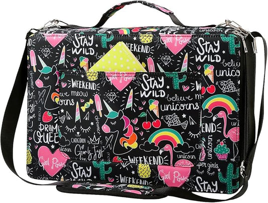 600-Slot Colored Pencil Case, 5-Layer Zipper with Shoulder strap and Handle | Organizer Bag for Pencil Storage Case for Artist Painter Office Sketch Travel Supplies