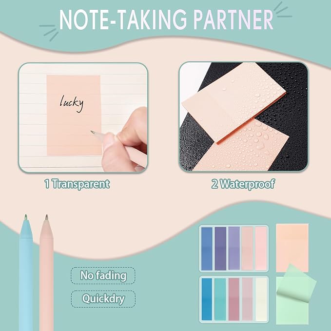 Bible Study Supplies Journaling Kit for Women, Bible Study Kit with 14 No Bleed Highlighters and Pens, 2 Transparent Sticky Notes, 2 Index Stickers, 75 Tabs for Christian Gifts