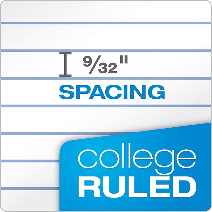 Oxford 3 Subject Notebook, Wirebound, 11" x 9", Assorted Covers (No Color Choice), 150 Sheets, College Ruled, Perforated, Poly Cover (10586)