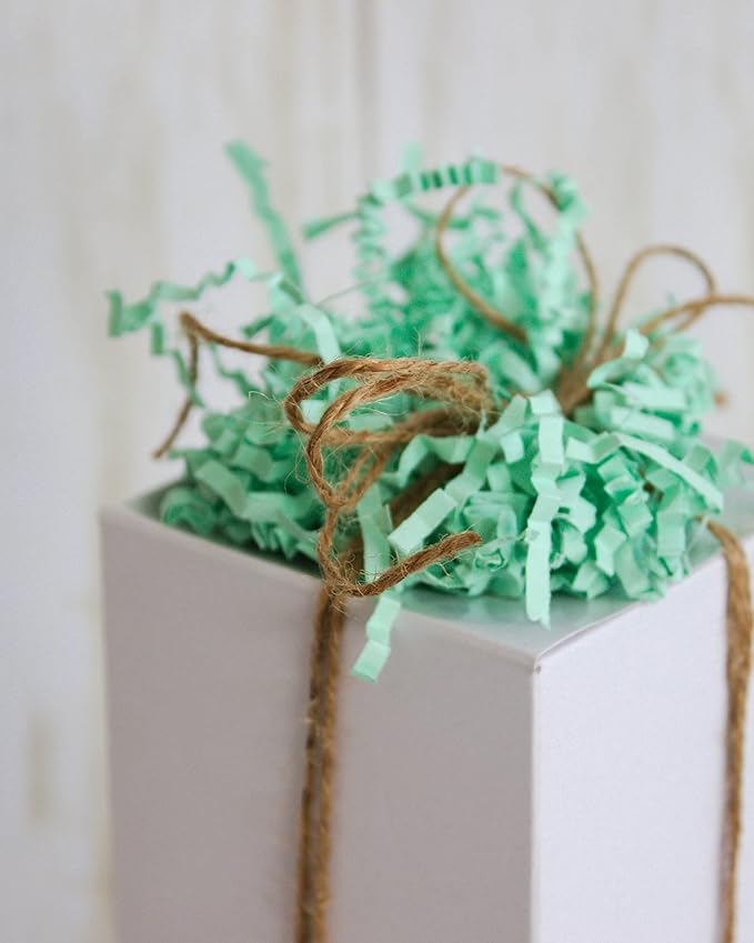 MagicWater Supply Crinkle Cut Paper Shred Filler-1LB Mint Green-Decorative & Protective Packaging for Bridesmaid Gifts & Bridesmaid Proposal Gifts Holiday Stuffers Birthdays Wedding & Anniversaries