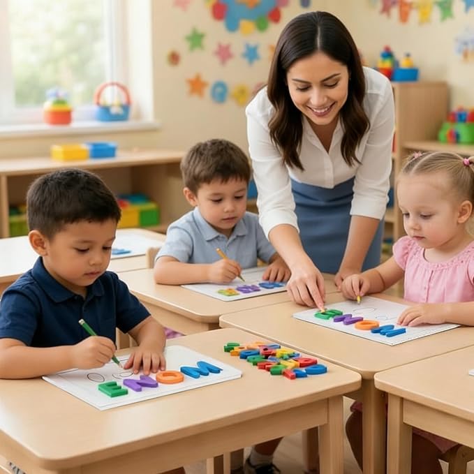 GAMENOTE 6 Pack Magnetic Dry Erase Lap Boards for Kids, 9x12 Double-Sided Lined and Blank Whiteboards with Markers & Erasers, Small Classroom and Homeschool Writing Board