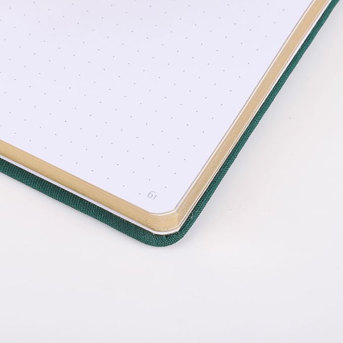A5 Bullet Dotted Journal Notebook | 160gsm Thick Bleedproof Paper, Lay Flat Binding, 160 Numbered Pages | Hard Cover Dot Grid Notebook/Bullet Journals for Creatives & Professionals (COFFEE)