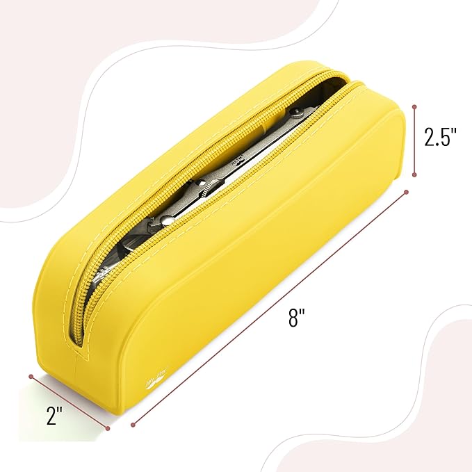 Mr. Pen- Silicone Pencil Case, Aesthetic Pencil Bag for Women, Makeup Pouch, Multifunctional Pouch for Stationery, Cosmetics and Electrical Goods Storage