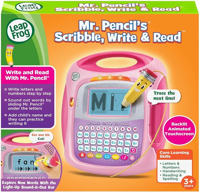 LeapFrog Mr Pencil's Scribble, Write and Read, Pink