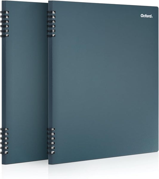 Oxford Stone Paper Notebook, School Notebooks, Journal for Writing, 8-1/2" x 11", Blue Cover, 60 Sheets, 2 Pack (161646)