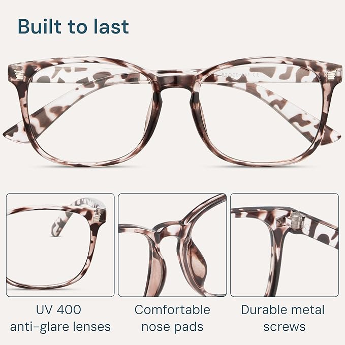 Gaoye Eyewear Frames for Men - Blue Light Blocking Square Glasses, Anti UV Ray Computer Gaming, Blue Blockers for Women