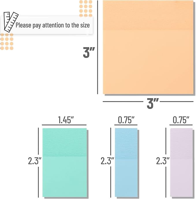 Mr. Pen- Transparent Sticky Notes Set, 200 Sheets, Transparent Sticky Notes and Planner Tabs with Black Fineliner Pen for Bible Study, Office, School, Planning, Journaling & Organization