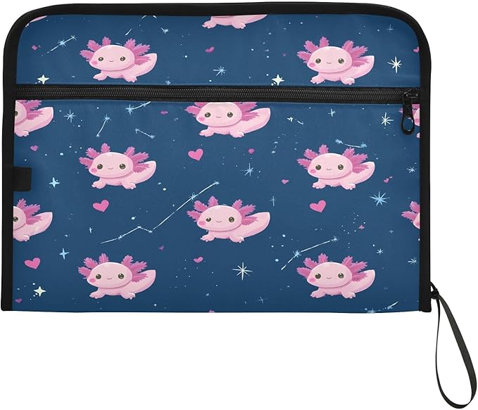 Salamander 13 Pocket File Organizer Expanding File Folder with Front Pouch Portable Business File Storage Document Organizer Folder with Zipper