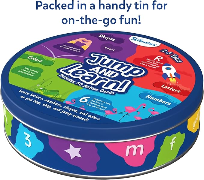 Skillmatics Card Game for Toddlers - Jump & Learn Letters, Numbers, Shapes & Colors, Preschool Learning, Travel Toys, Gifts for Kids Ages 2, 3, 4, 5