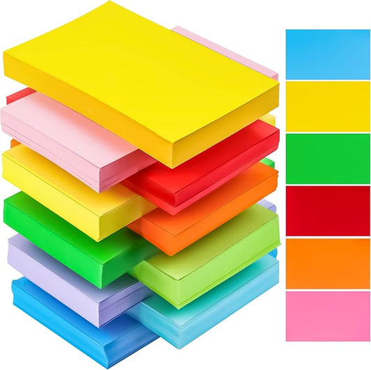 600Pcs Blank Colored Index Cards 3x5 Inch Flash Cards, Blank Note Card Flashcards, Colorful Card Pad Index Note Books 3 x 5 Notecards for Studying School Supply College Office